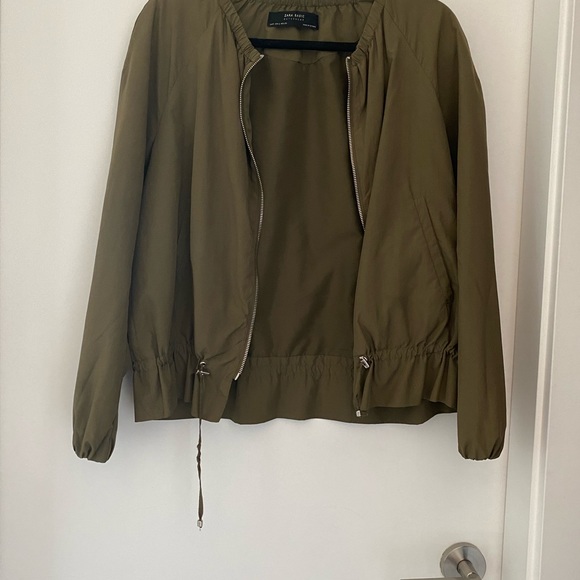 Army Green / Khaki Bomber Jacket - Picture 2 of 4